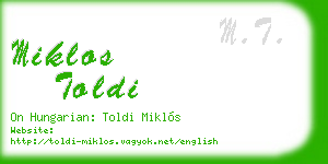 miklos toldi business card