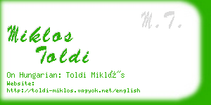 miklos toldi business card